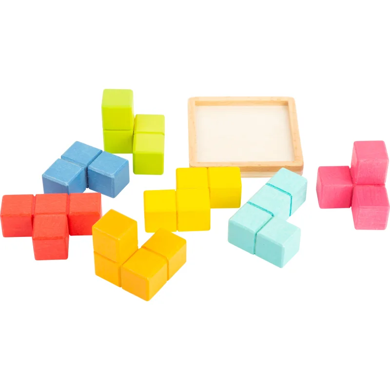 Drevená hra - kocka 3D Tetris