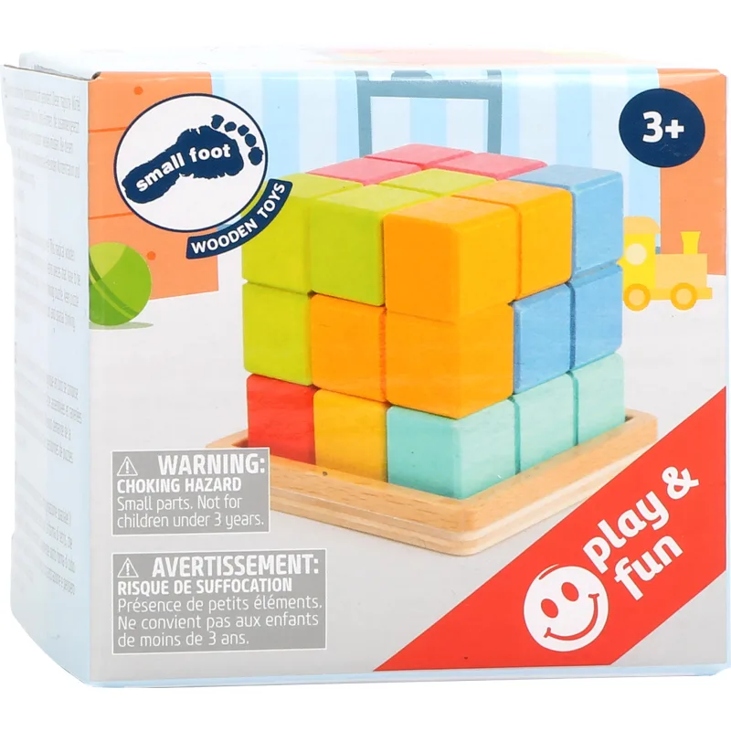 Drevená hra - kocka 3D Tetris