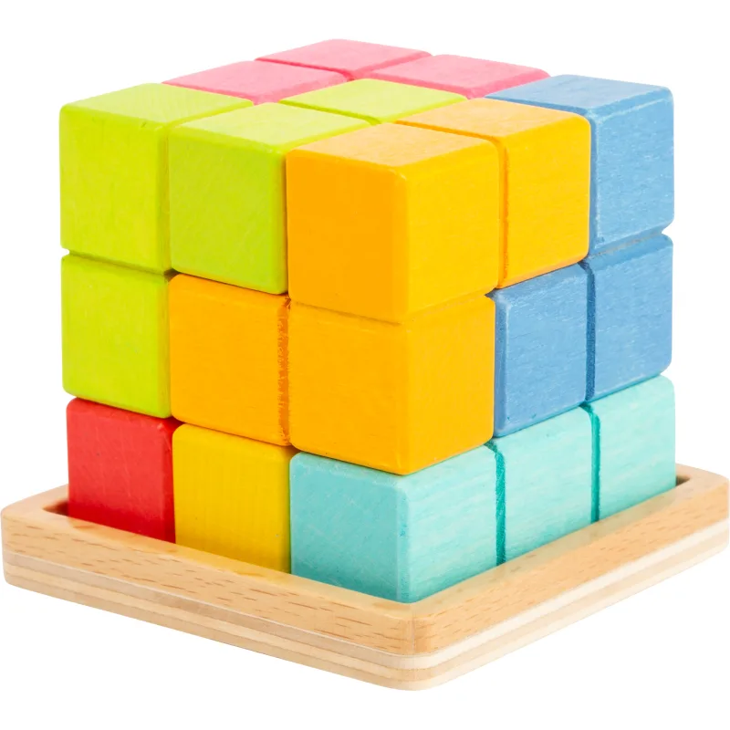 Drevená hra - kocka 3D Tetris