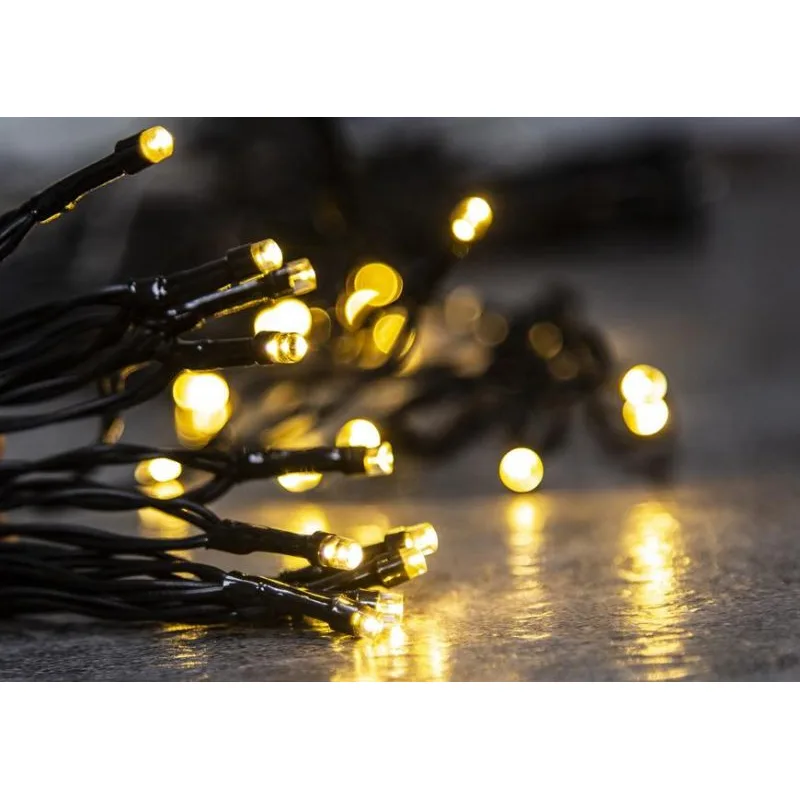Vianočné osvetlenie reťaz Ceibo, 96 LED, teplá biela, 7 m, exteriér