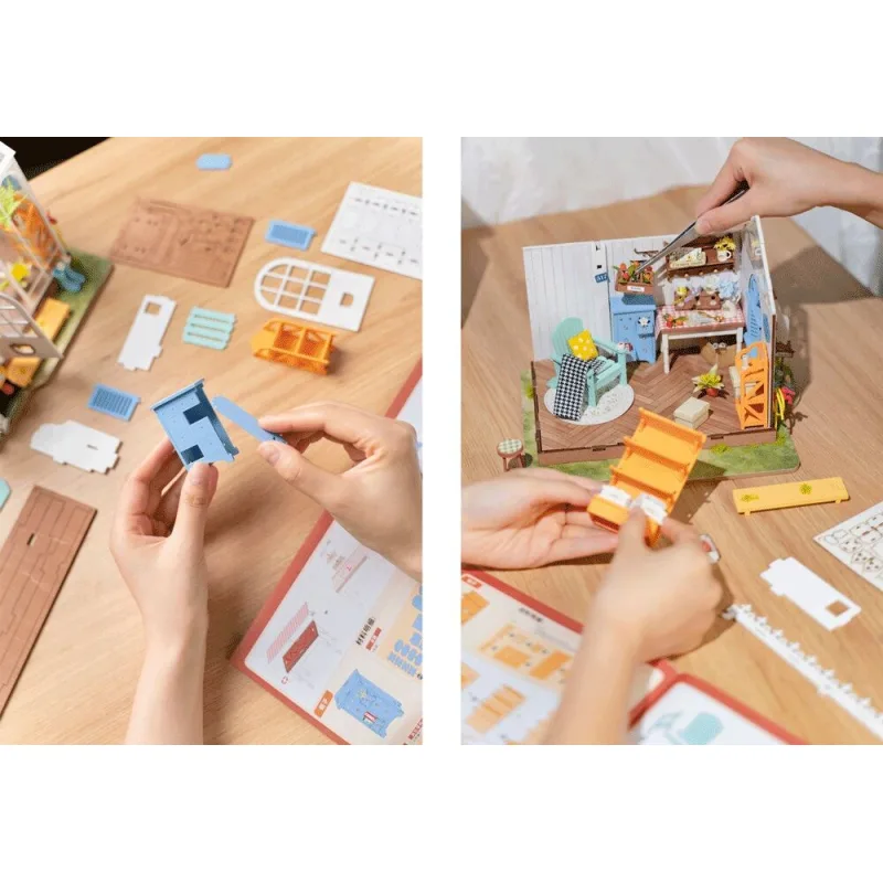 RoboTime 3D Drevené puzzle Vysnívaný záhradný dom