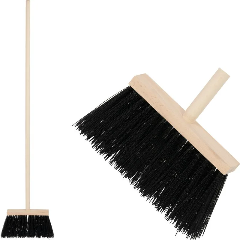 Metla Geco Indust Black WH, 240 mm, priemyselná, čierna, s násadou 1200 mm