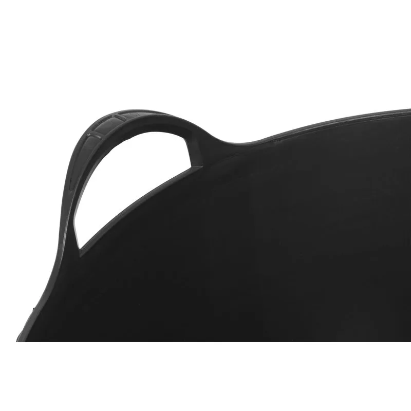 Stavebné vedro Flexi, čierne, s ušami, 55 l, 51,5x39 cm
