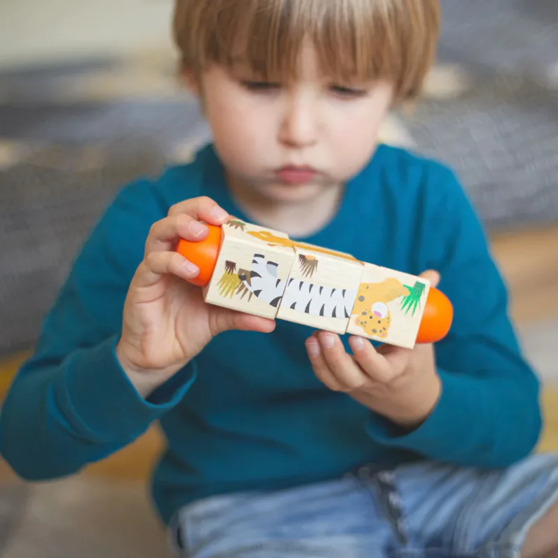 Bigjigs Toys Motorický valec Život v džungli