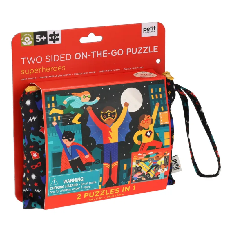 Petitcollage Obojstranné puzzle Superhrdinovia