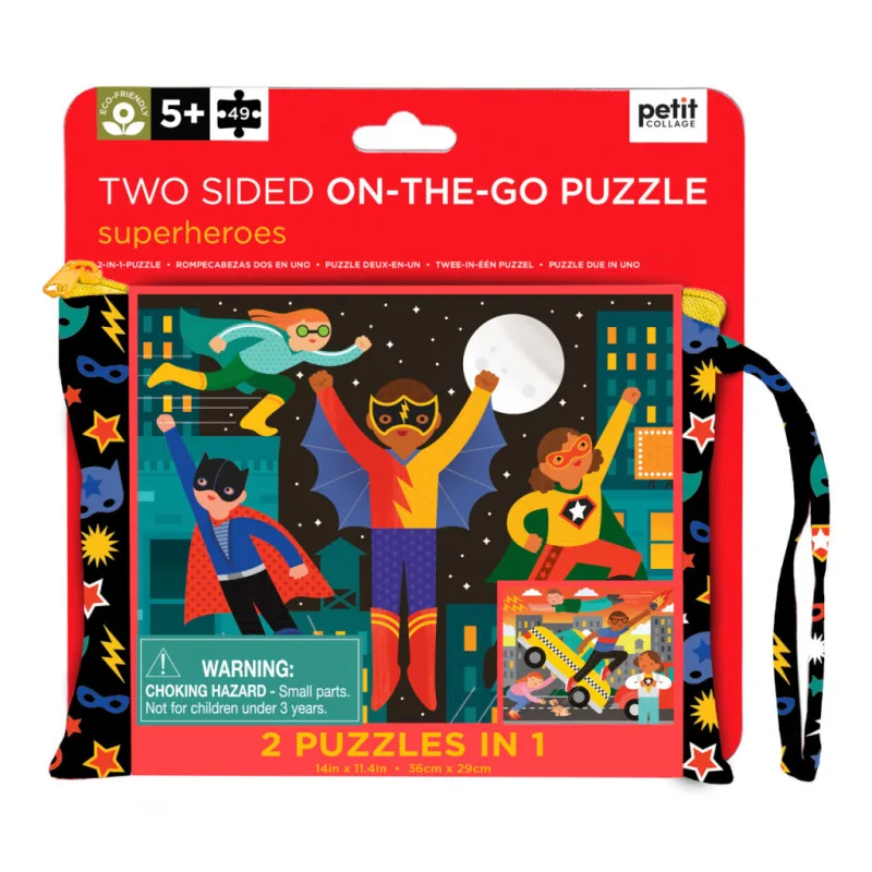 Petitcollage Obojstranné puzzle Superhrdinovia
