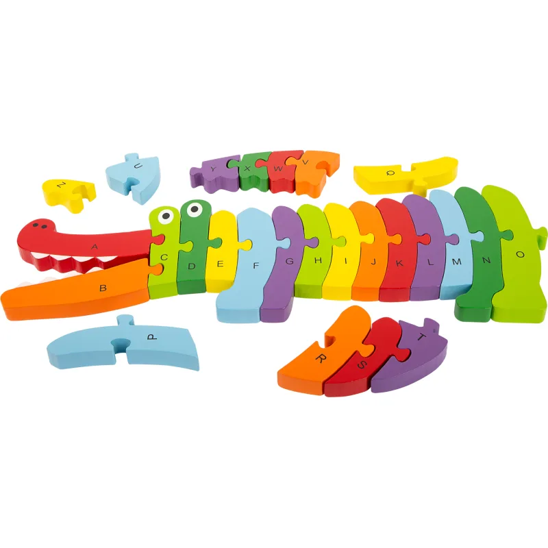 Vkladacie puzzle Krokodíl Abeceda