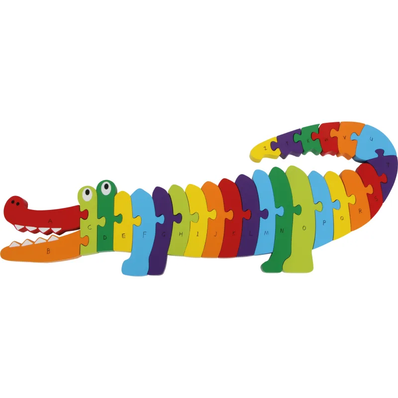 Vkladacie puzzle Krokodíl Abeceda