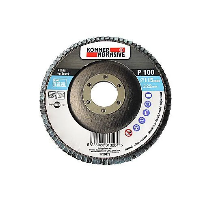 Lamelový kotúč KONNER 260 150 mm, A040, Zirconium, nerez