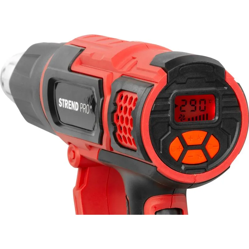 Teplovzdušná pištoľ Strend Pro HG203, 2000 W, LCD displej, s kufríkom