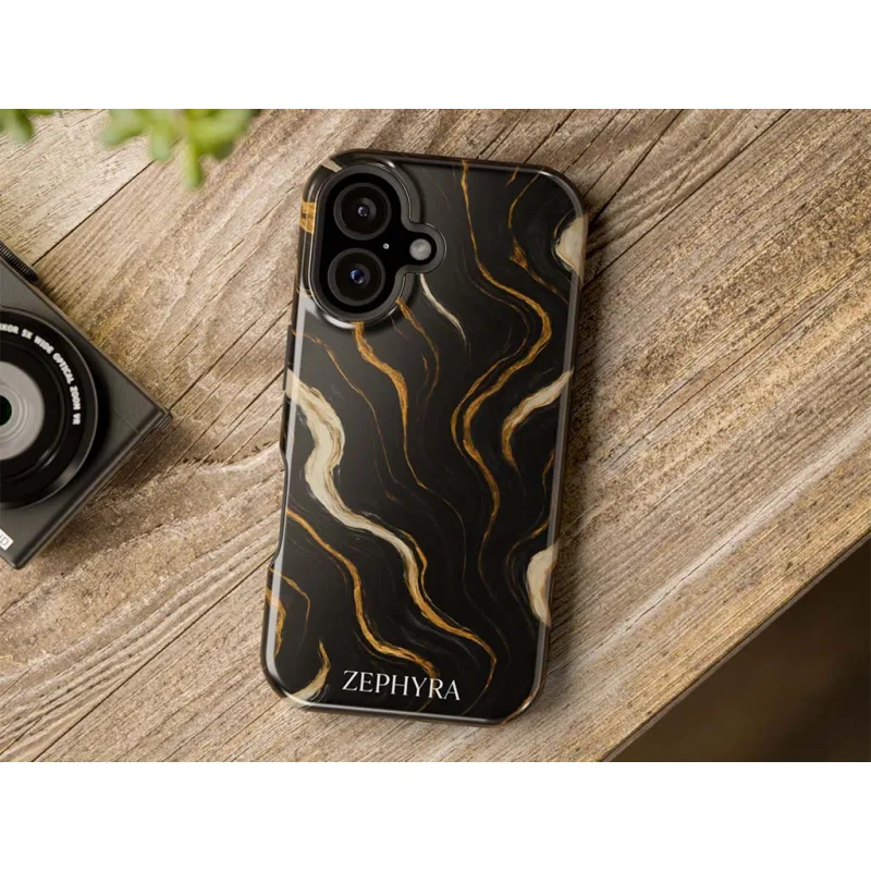 ZEPHYRA Noir Luxe Marble - iPhone 16 Kryt