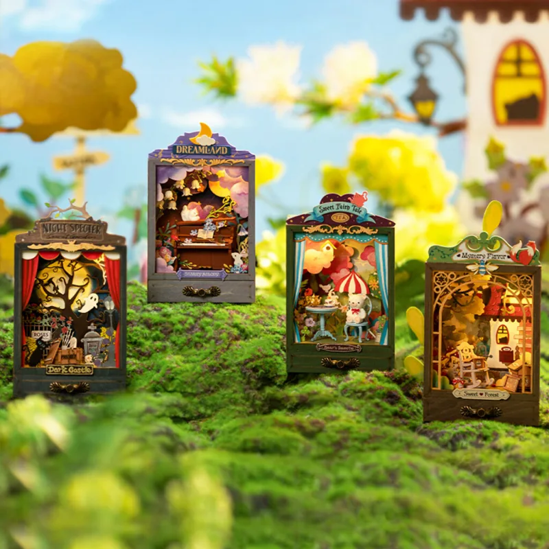 RoboTime Drevené 3D puzzle Miniatúrne divadielko Čajový večierok