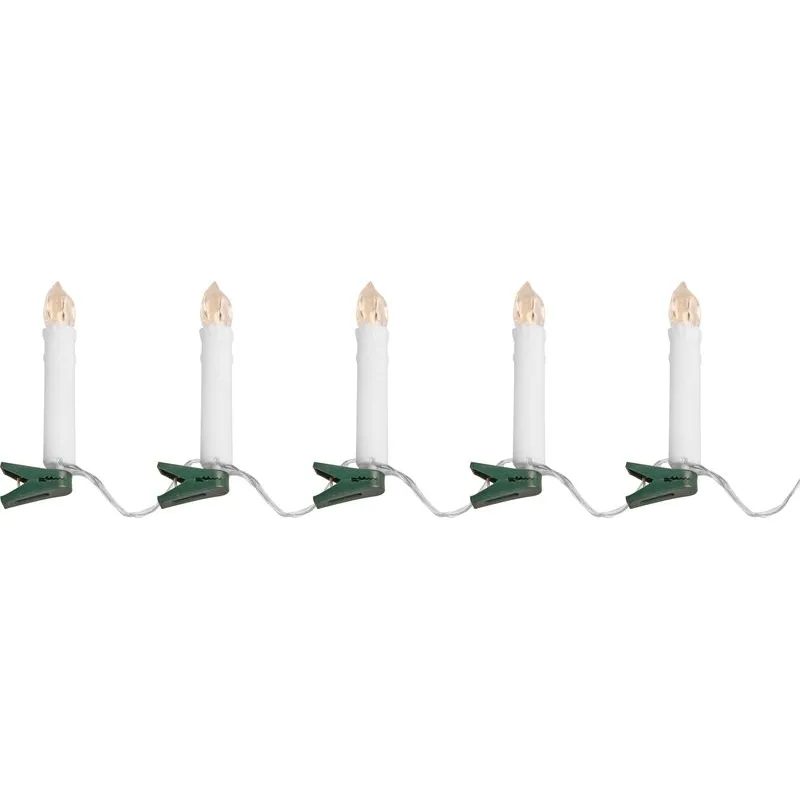 LED sviečka so štipcom, reťaz, 10 LED, časovač, 1,5×9 cm