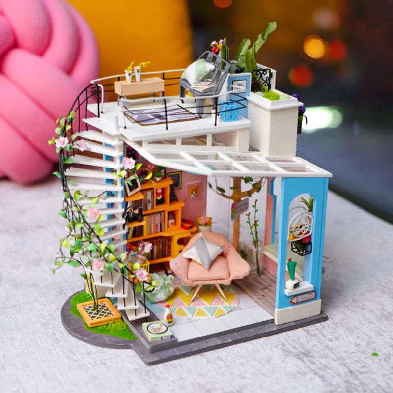 RoboTime Drevené 3D puzzle Miniatúra podkrovie DG12