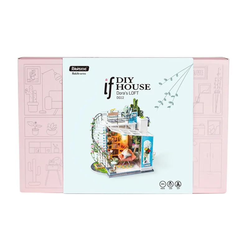 RoboTime Drevené 3D puzzle Miniatúra podkrovie DG12