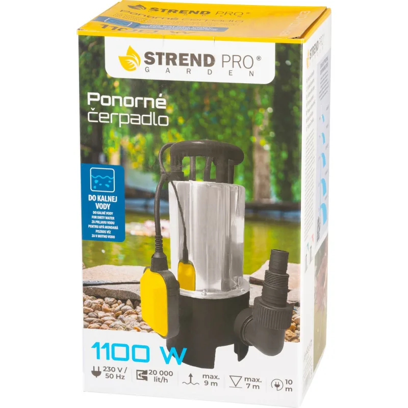 Čerpadlo Strend Pro Garden NSPW1100-INOX3, kalové, 1100W, 20000 l/h, 10 m kábel