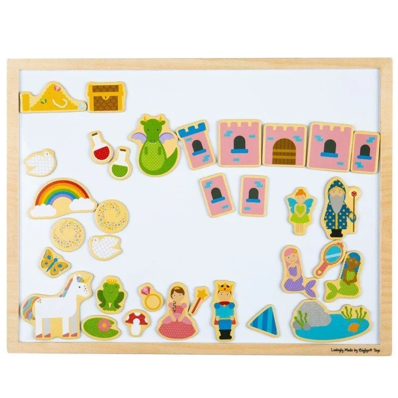 Bigjigs Toys Drevená magnetická tabuľa