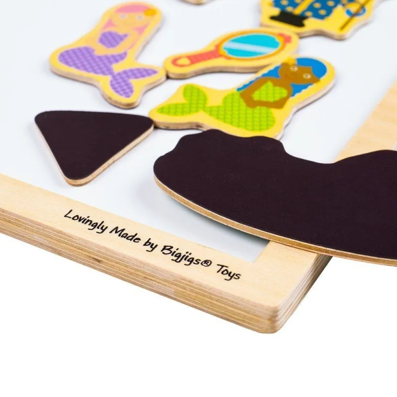 Bigjigs Toys Drevená magnetická tabuľa