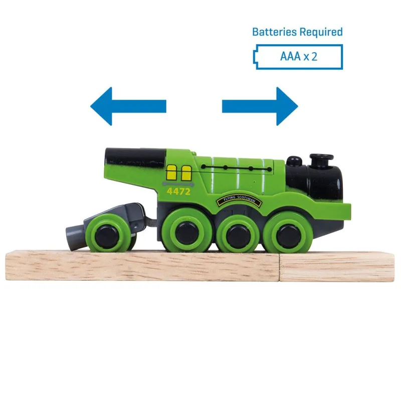 Bigjigs Rail Elektrická lokomotíva Flying Scotsman, zelená