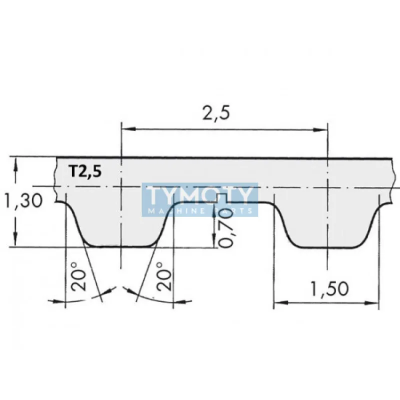 Remeň ozubený T2,5 342,5 10 optibelt Alpha Torque