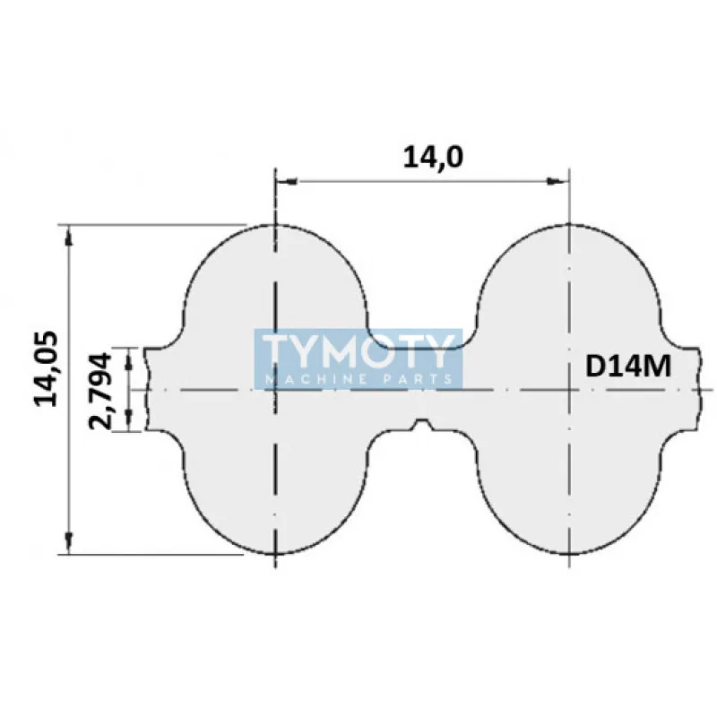 Remeň ozubený 1610 D14M 55 optibelt Omega HTD