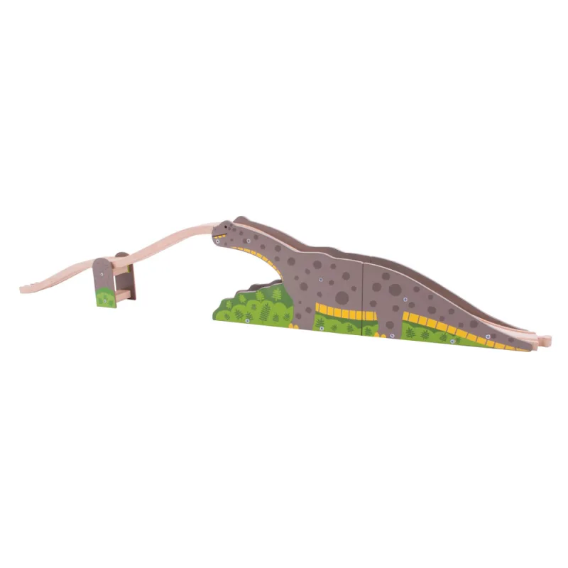 Bigjigs Rail Drevené vláčiky - Most s dinosaurom