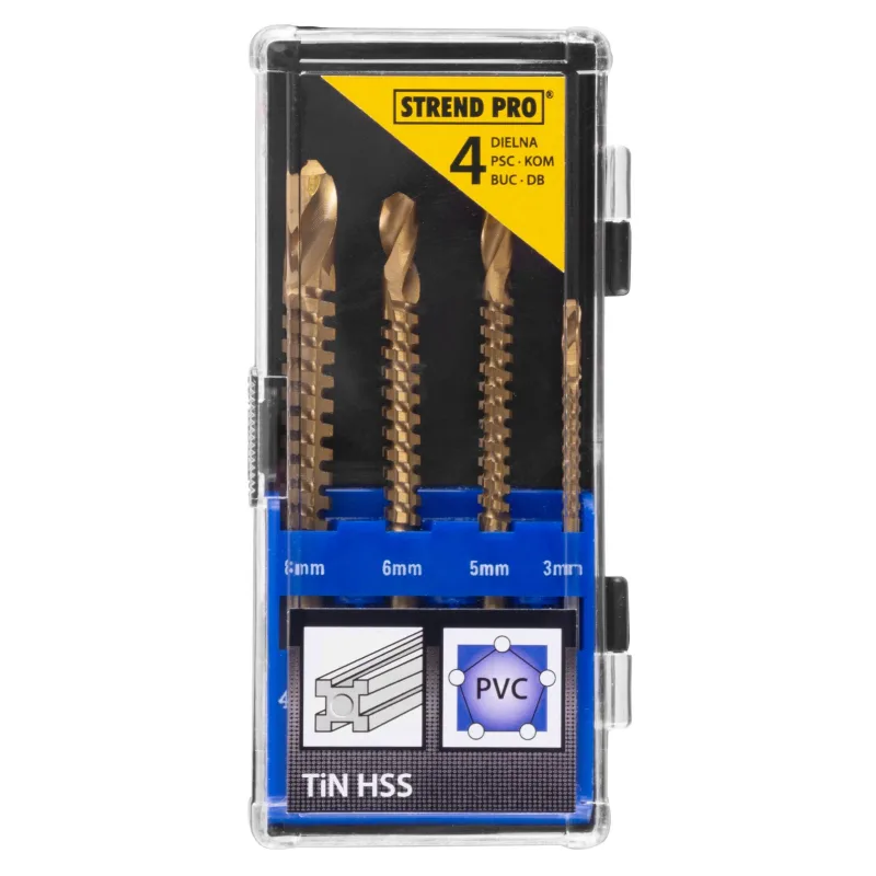 Sada frézovacích vrtákov Strend Pro RS003 – 4 dielna, 3-8 mm