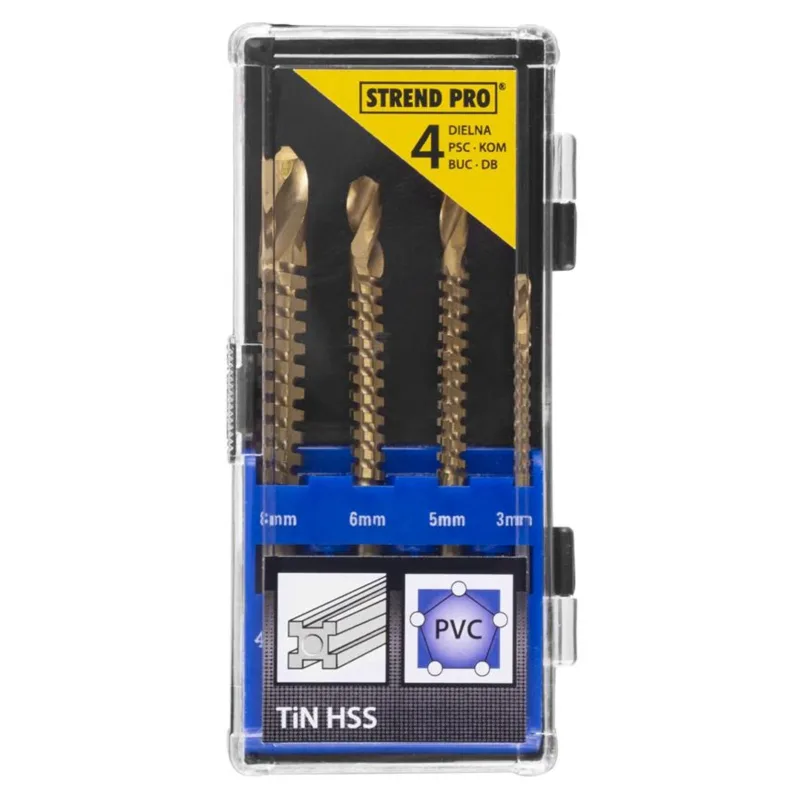 Sada frézovacích vrtákov Strend Pro RS003 – 4 dielna, 3-8 mm
