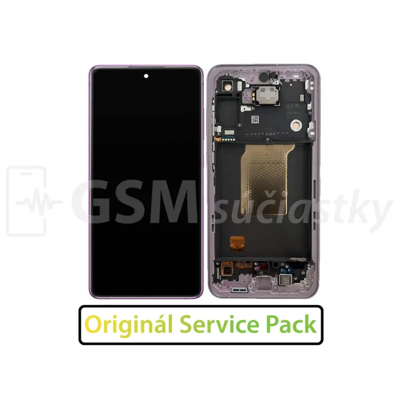 LCD Displej + Dotykové sklo + Přední kryt Samsung Galaxy A55 5G A556 - originál Farba: čierny + rám