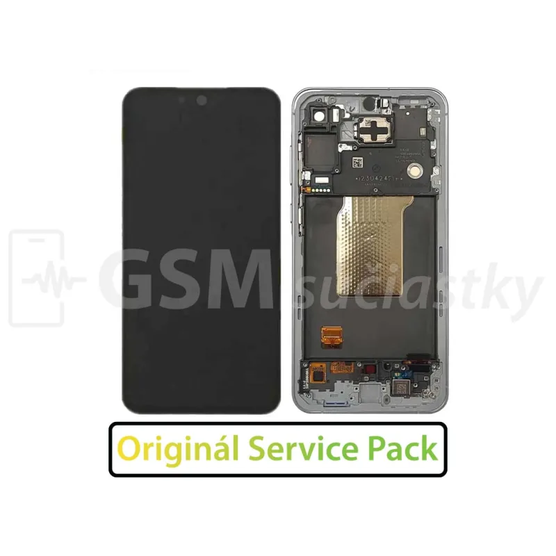 LCD Displej + Dotykové sklo + Přední kryt Samsung Galaxy A55 5G A556 - originál Farba: čierny + rám