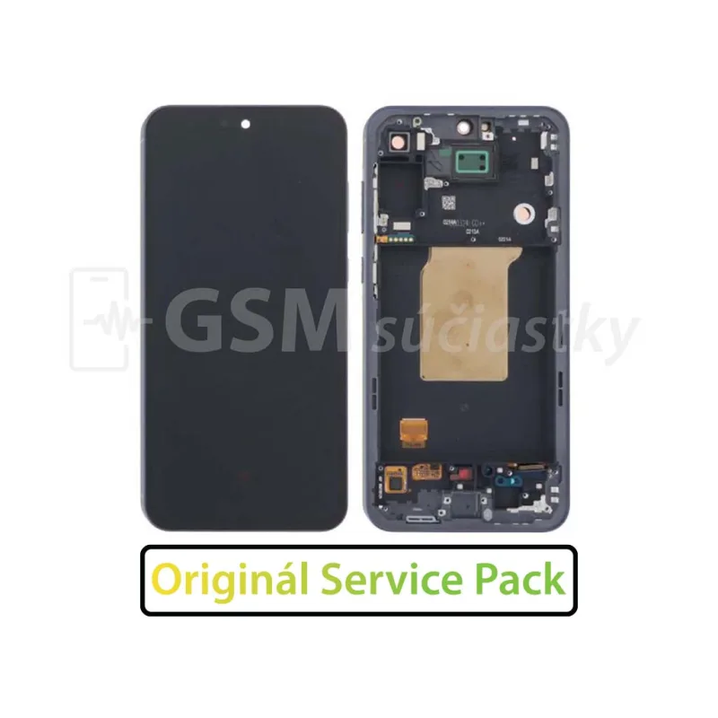 LCD Displej + Dotykové sklo + Přední kryt Samsung Galaxy A55 5G A556 - originál Farba: čierny + rám