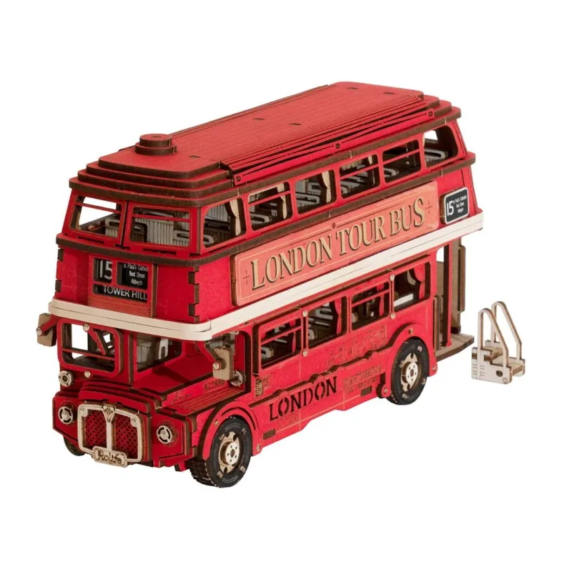 RoboTime 3D drevené puzzle Londýnsky double-decker