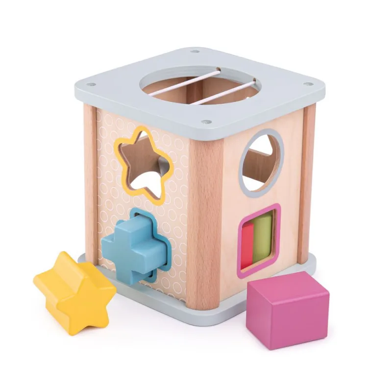 Bigjigs Toys Motorická kocka 100% FSC