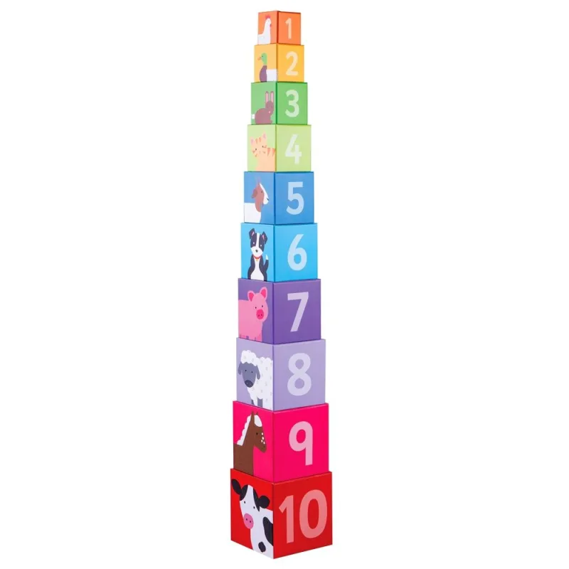Bigjigs Toys Didaktické kocky Farma