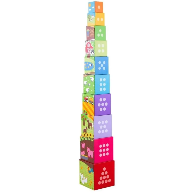 Bigjigs Toys Didaktické kocky Farma