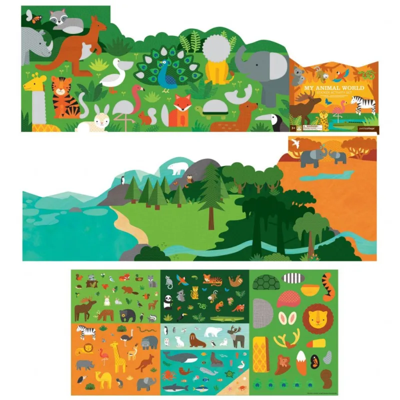 Petitcollage kreatívne samolepky - Môj svet zvierat