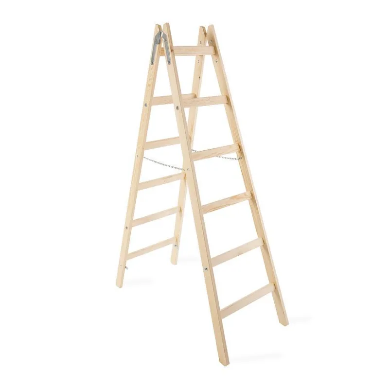 Drevený rebrík Strend Pro, 2x6 priečky, 1,90 m, 150 kg