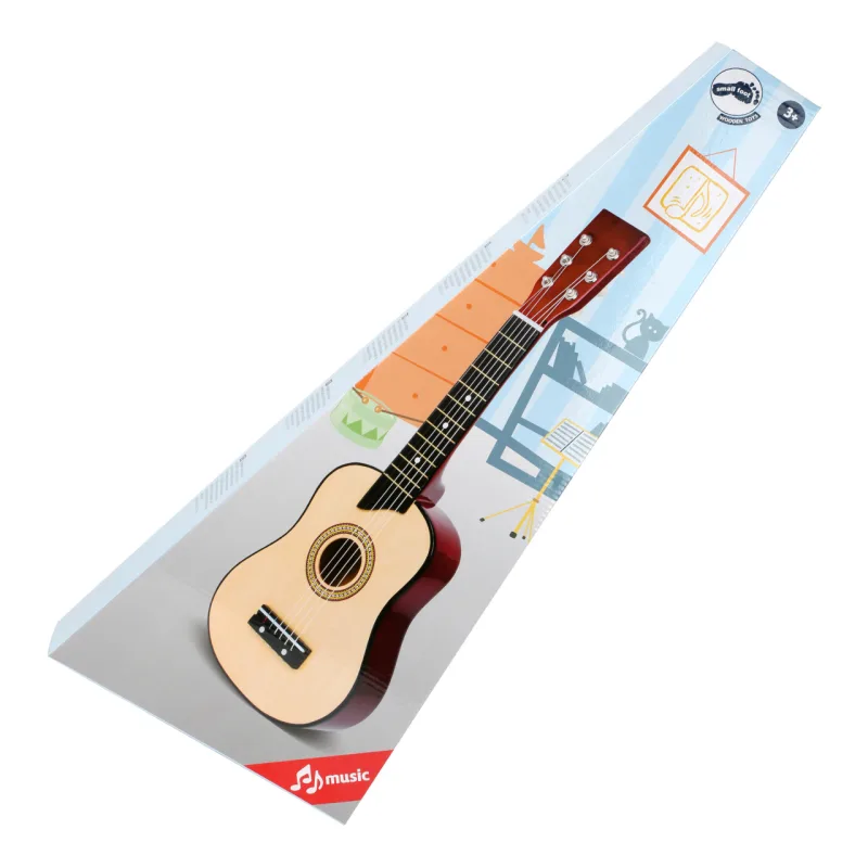 Detská drevená gitara prírodná
