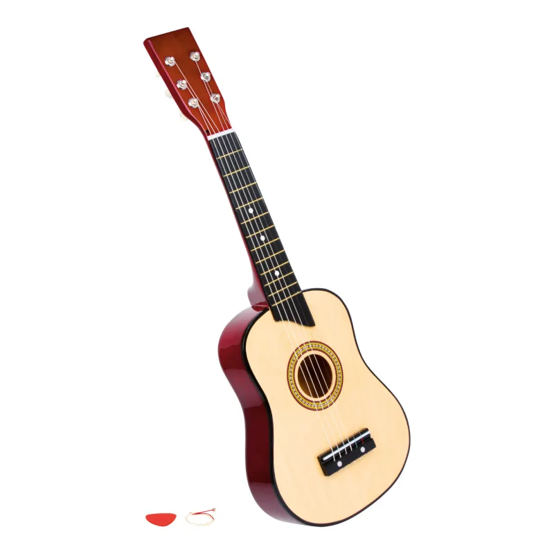 Detská drevená gitara prírodná