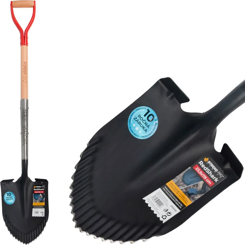 Rýľ Strend Pro Premium RedShark špicatý, drevená násada D 1150 mm