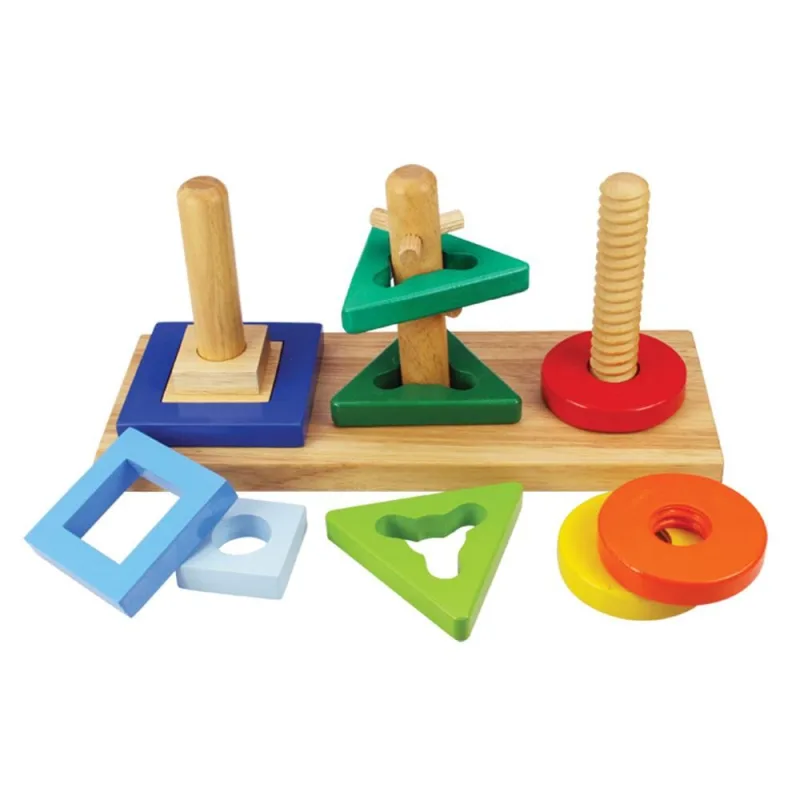 Bigjigs Toys Nasadzovacie puzzle - Nasaď a otoč