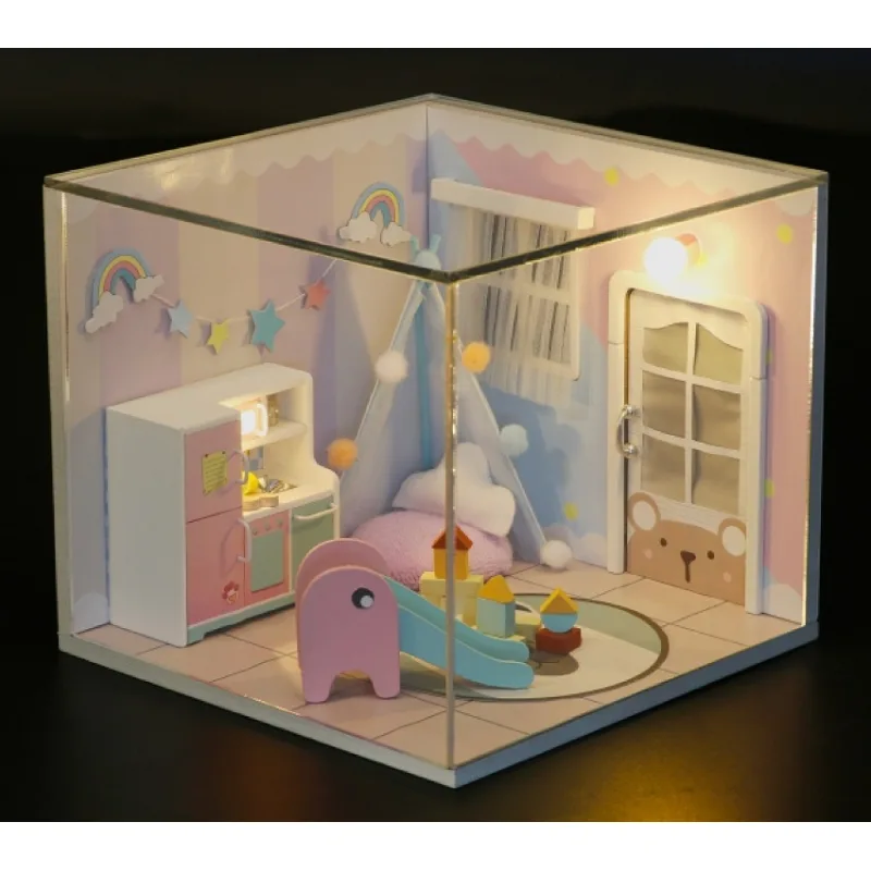 Dvěděti Miniatúra domčeka Dúhový dom