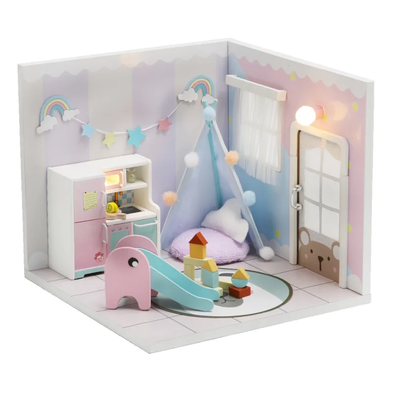 Dvěděti Miniatúra domčeka Dúhový dom