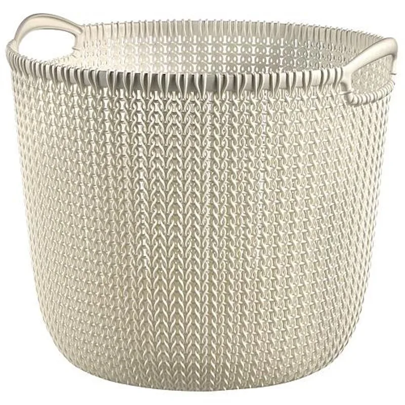 Kôš Curver KNIT 30 lit., krémový, 39x30 cm