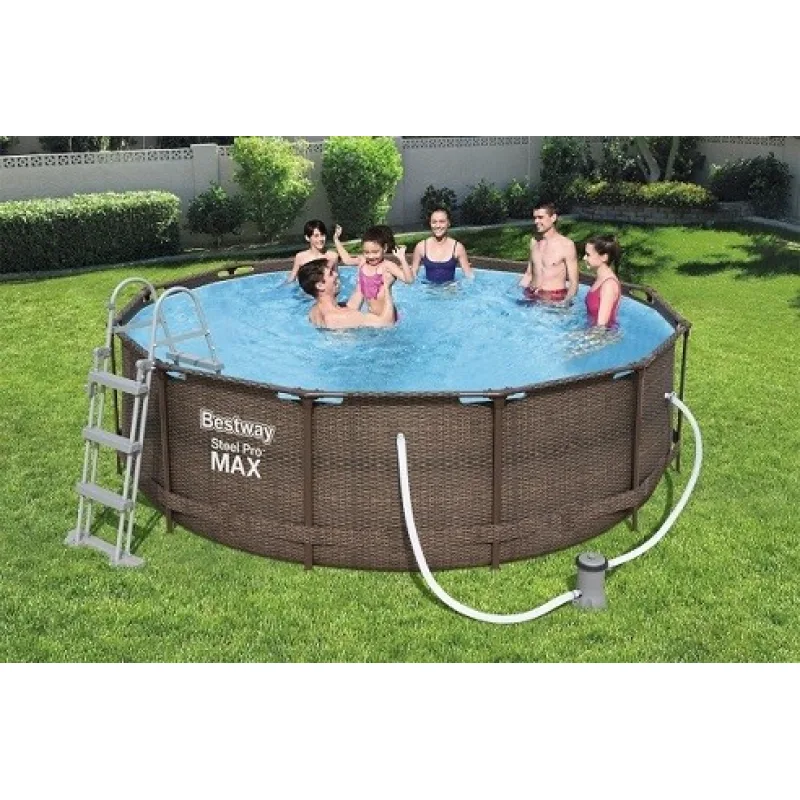 Bestway 56709 Steel Pro MAX Deluxe 366x100 cm, bazén ratanový vzor