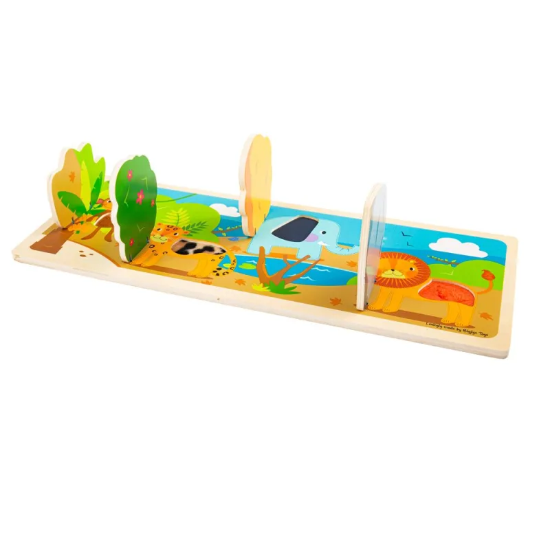 Bigjigs Toys Senzorická doska Džungľa