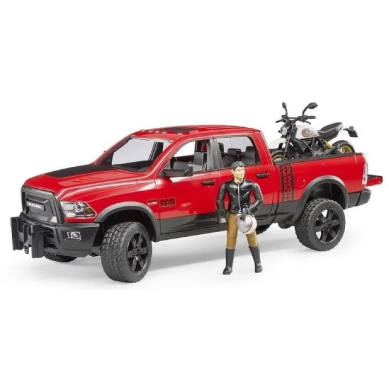 Bruder 2502 Terénne auto RAM s motocyklom