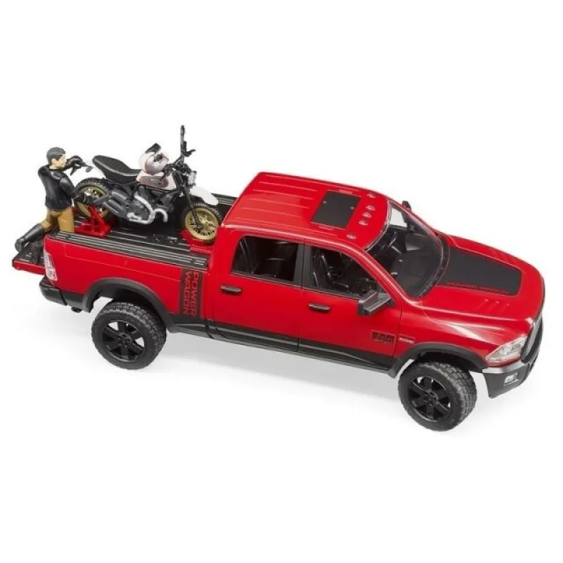 Bruder 2502 Terénne auto RAM s motocyklom