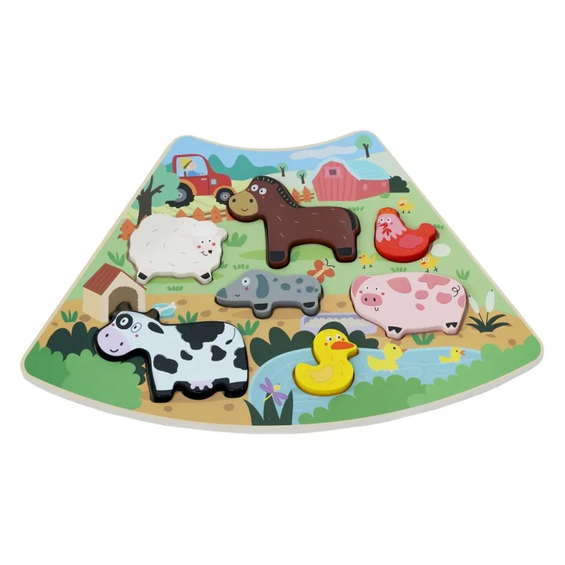 2Kids Toys Drevené puzzle Kruh prepojiteľné 6 v 1