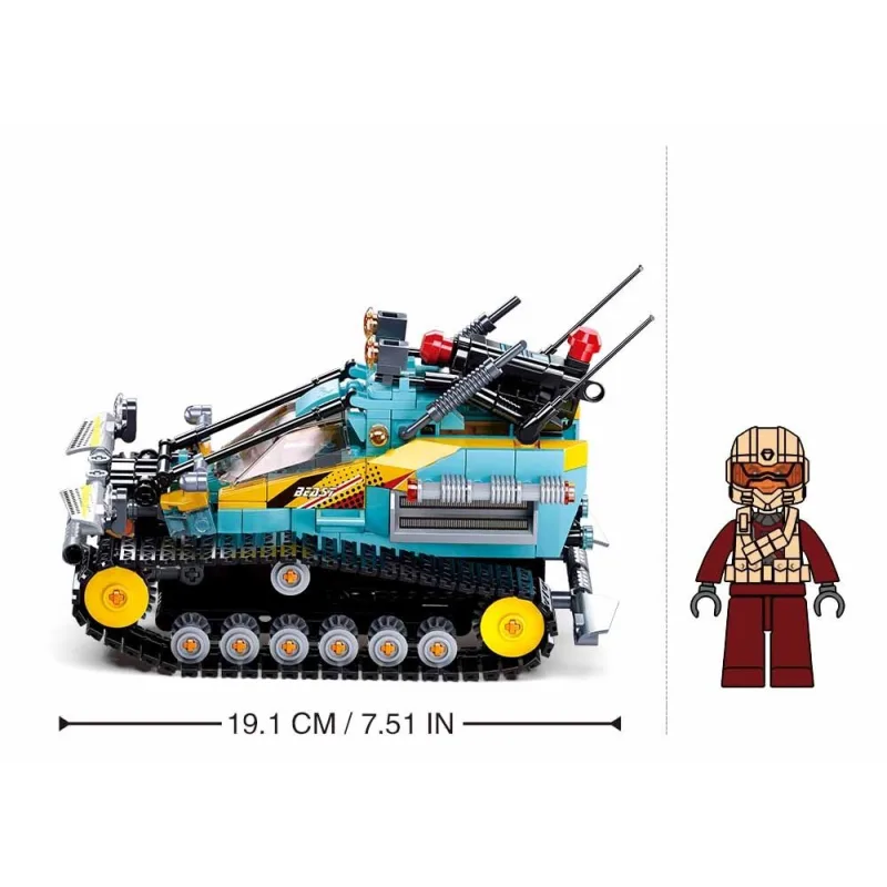 Sluban Power Bricks - R/C pásové vozidlo Scorpion s diaľkovým ovládaním M38-B1021